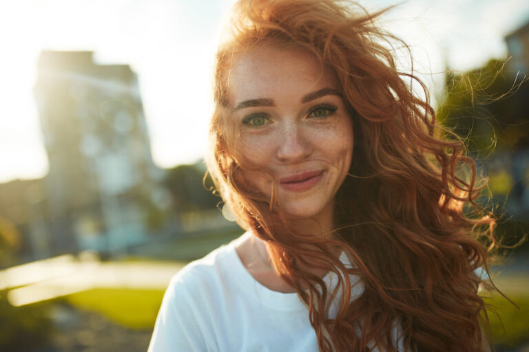 Girl smiling