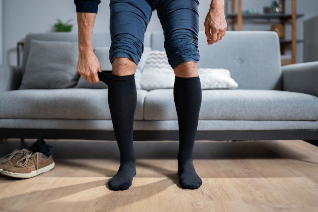 compression stockings in cooler weather